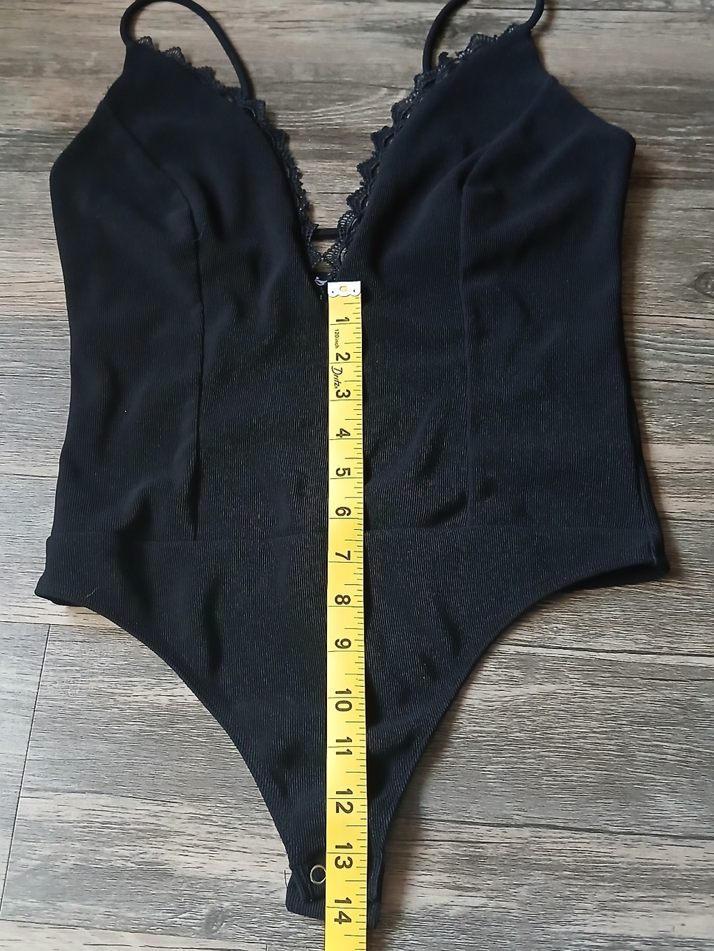 Express Black Lace-Trim Bodysuit Tank Top - Picture 12 of 13